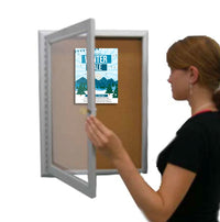 Outdoor Enclosed Poster Display Cases with Radius Edge