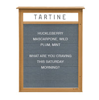 32" x 48" Outdoor Message Center Letter Board with Header (Single Door)