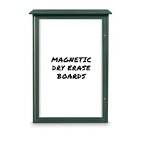 38" x 54" Outdoor Message Center - Magnetic White Dry Erase Board