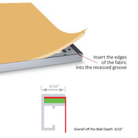 With the Silicone Edge Sewn into the Fabric, Simply Insert the 14" x 22" Graphic into the SEG Frame Recessed Grooves