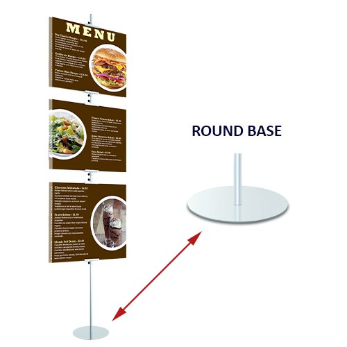 Slide-In Poster Display Floorstand SignHolder Holds Poster Boards 1/4" Thick