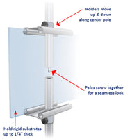 EASY SLIDE-IN PLATFORM CHANNELS HOLD 1/4" INSERT BOARDS