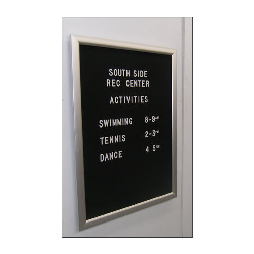 Super Wide-Face Letter Board SwingFrames | Large Bold Metal Frame with Black and Silver Finishes in 7 Sizes + Custom