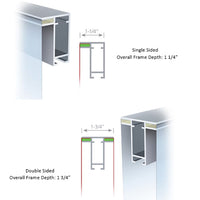 These 48" x 60" SEG Ceiling Mounts are Offered in Single or Double Sided Models. 2-Sided Models will accepts 2 Separate Fabric Graphics.