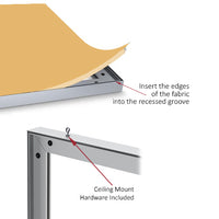 With the Silicone Edge Sewn into the Fabric, Simply Insert the Graphic into the SEG Frame Recessed Grooves