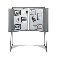 Straight Line Multi Panel Matboard Floor Displays with Swinging Panels - All Steel with 3 Panel Sizes