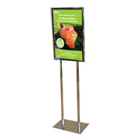 Indoor 14x22 Sturdy All Steel, Economy Sign Holder Floor Stand with Double Post