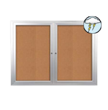 SwingCase 60 x 30 Outdoor Enclosed Bulletin Boards 2 DOOR