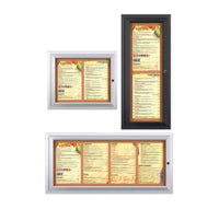 Enclosed Indoor Menu Cases (8 1/2" x 14" Portrait Menus) (Radius Edge)