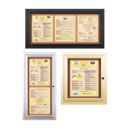 Indoor Enclosed Menu Cases (11" x 14" Portrait Menus)