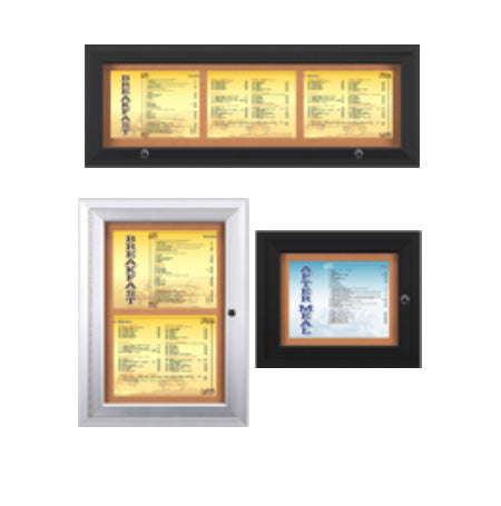 Indoor Enclosed Menu Cases (8 1/2" x 11" Landscape Menus)