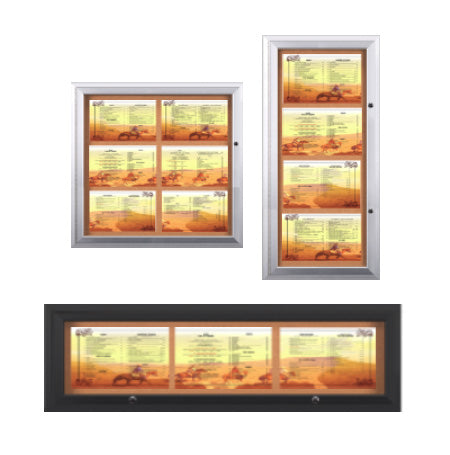 Enclosed Indoor Menu Cases (8 1/2" x 14" Landscape Menus)