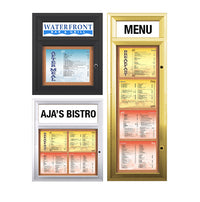 Indoor Menu Cases with Radius Edge + Header for 8 1/2 x 11 Landscape Size Menus