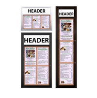 Indoor Menu Cases with Header & Lights (11" x 17" Portrait Menus) (Radius Edge)