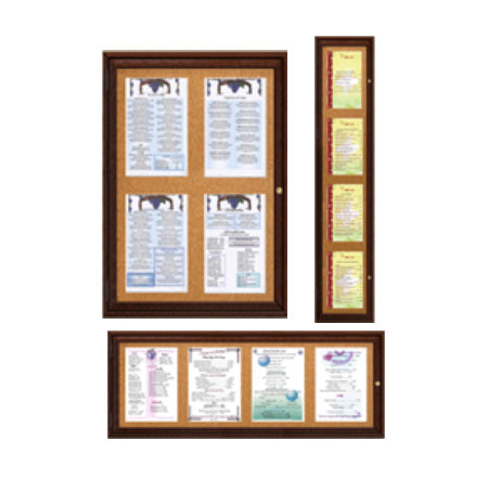 Indoor Enclosed Wood Menu Cases (11" x 17" Portrait Menus)