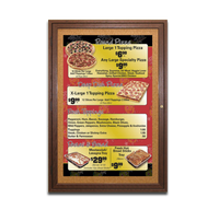 Indoor Menu Wood Display Cases