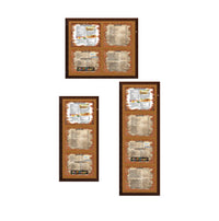 Indoor Enclosed Wood Menu Cases with Lights (11" x 14" Landscape Menus)