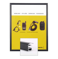 Wide Face 24x36 Poster SwingFrame 1-inch Wide Metal Frame Profile - Swings Open for Quick Changes