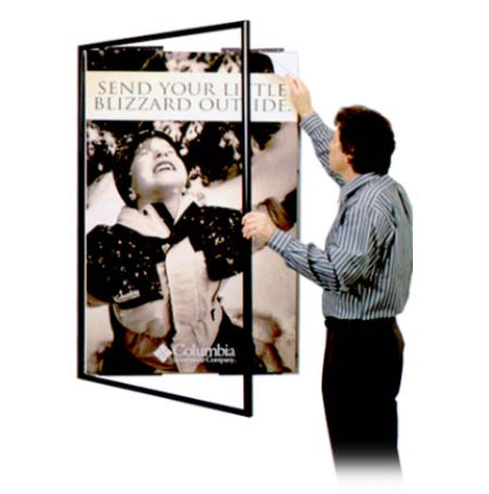 Large Format Wide-Face Poster Display SwingFrames | Swing Open, Quick Change Metal Poster Frames in 15 Sizes, Plus Custom