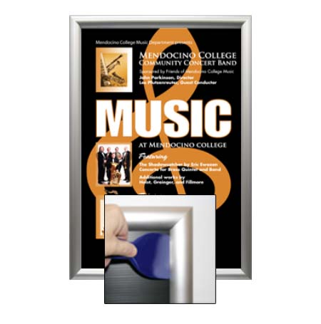 SwingSnap 8.5x11 Poster Snap Frame 1 3/4"Frame Profile + Security-Style with Pallet Tool